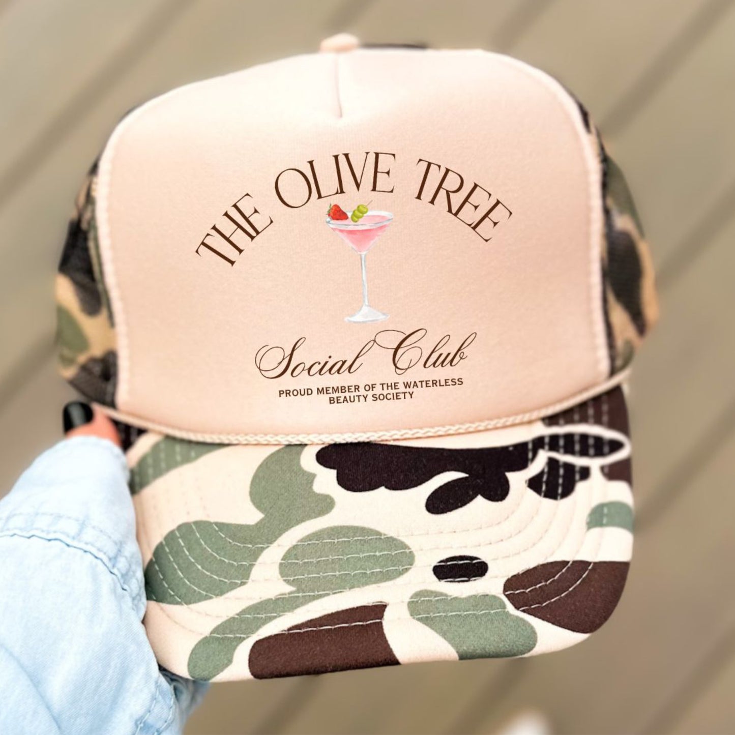 Olive Club Trucker w/Martini Glass