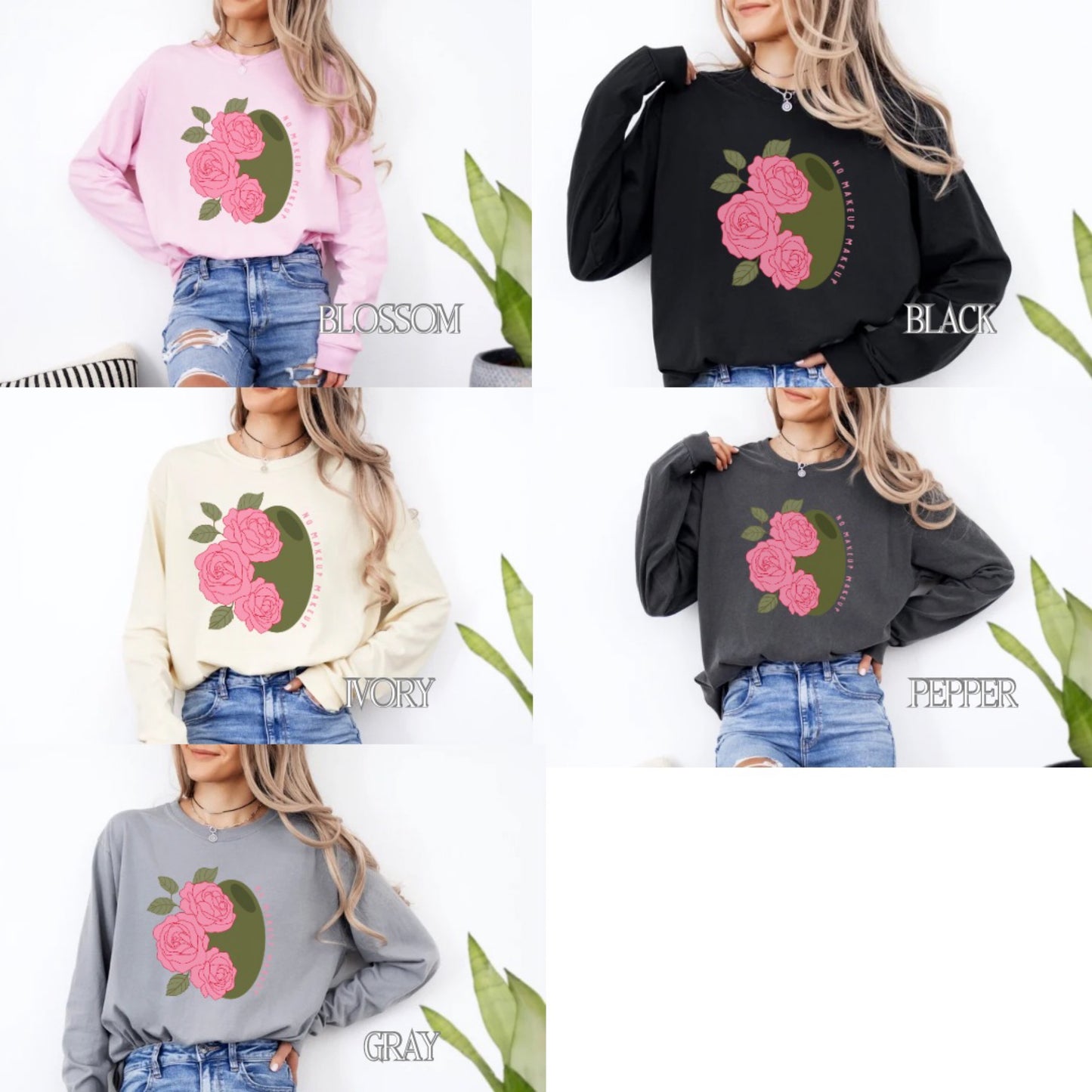 Olive Rose Long Sleeve Tee