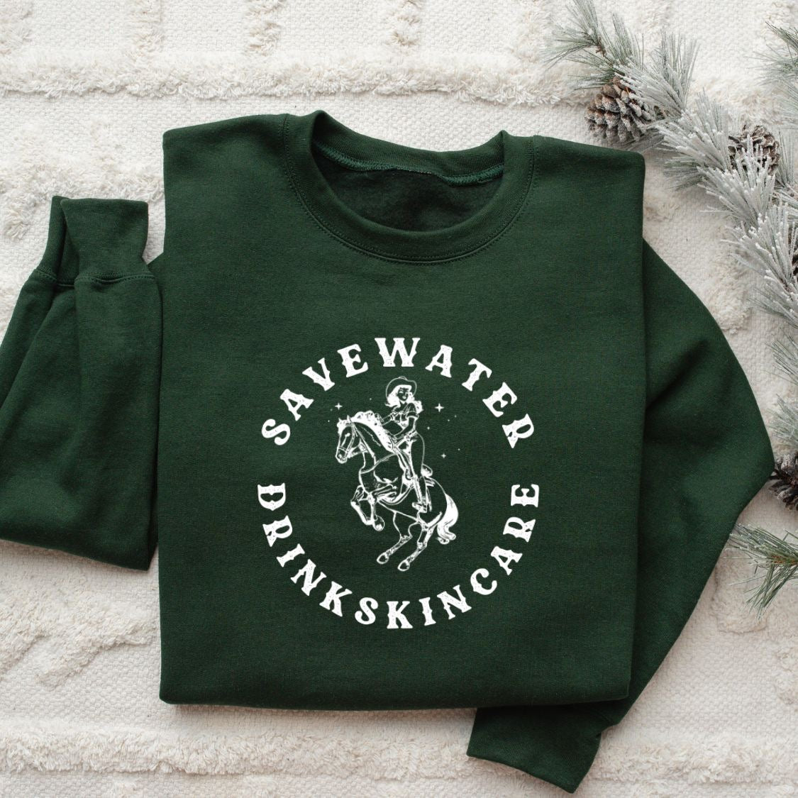 Save Water Drink Skincare Crewneck